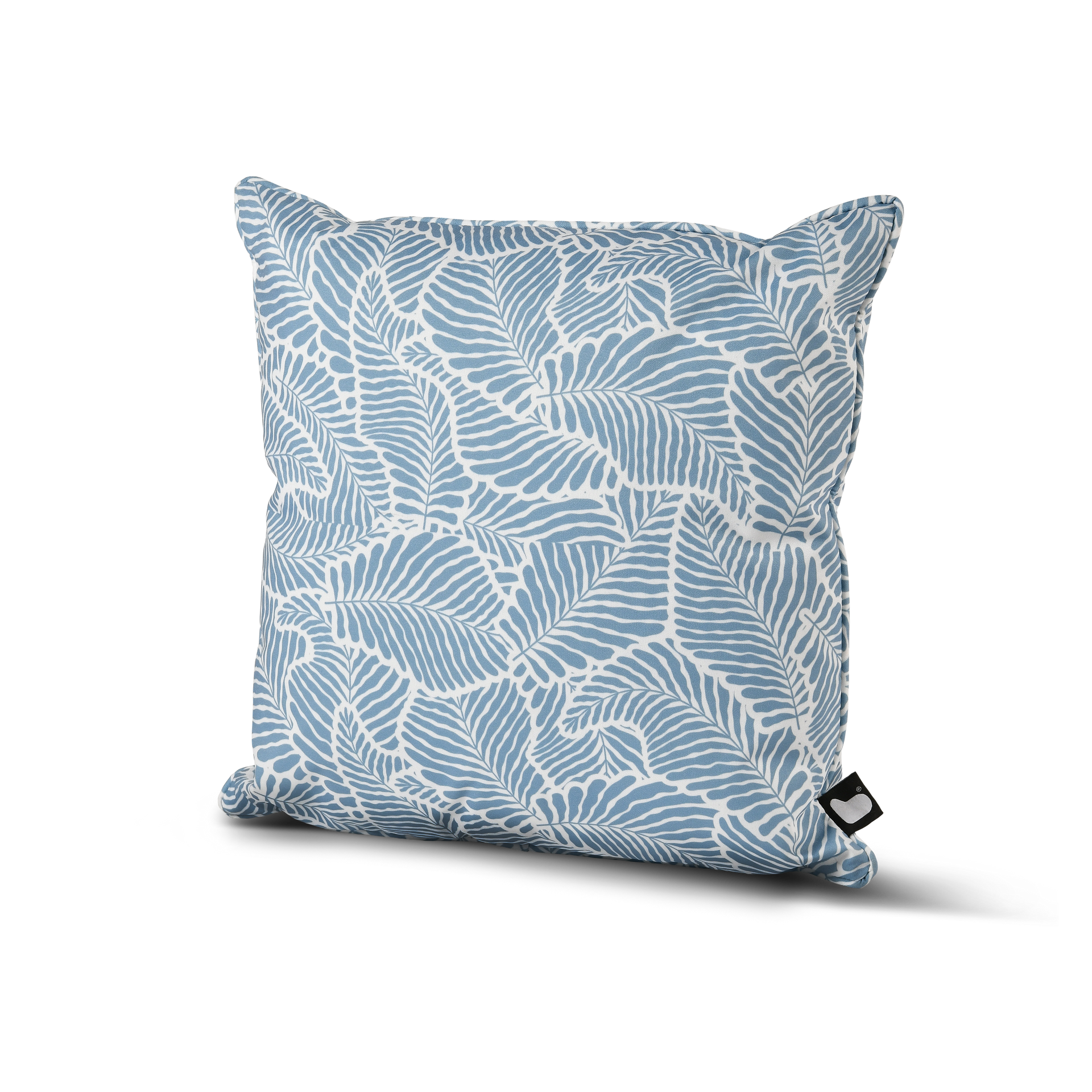 Outdoor Decorative Cushion – Poplar Leaf Sea Blue Print | UV-Resistant & Water-Resistant | Made in UK